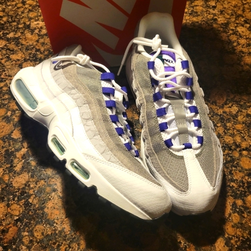 Nike Air Max 95 Level 8 O.G. Grape Snakeskin in Court White Re-Released